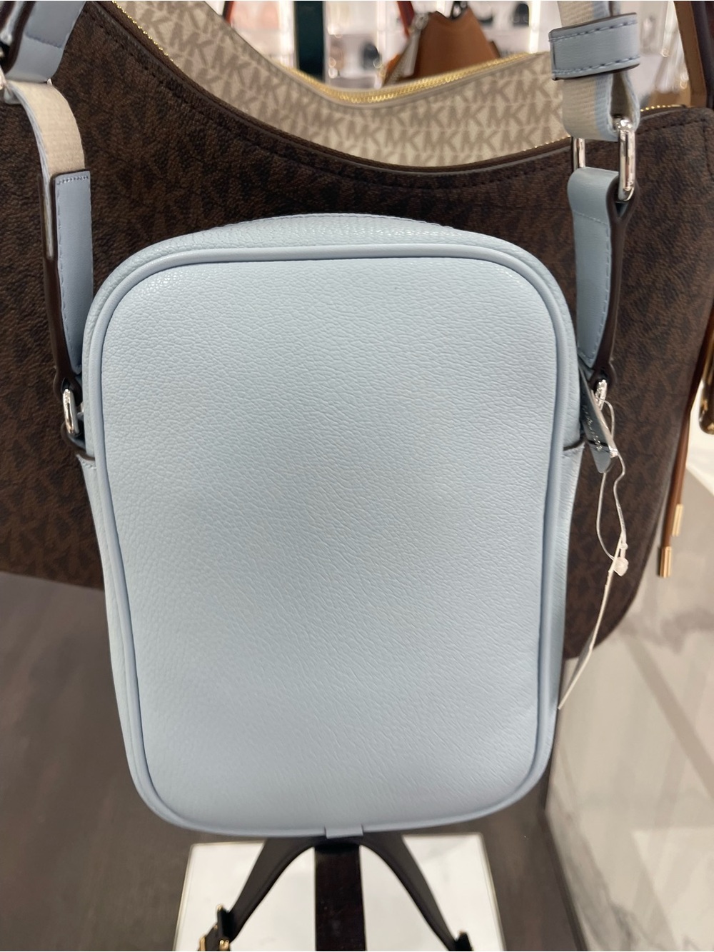 Michael Kors Jet Set Med Flight Leather Crossbody Messenger Bag
Pale Ocean 
NWT - Picture 11 of 16